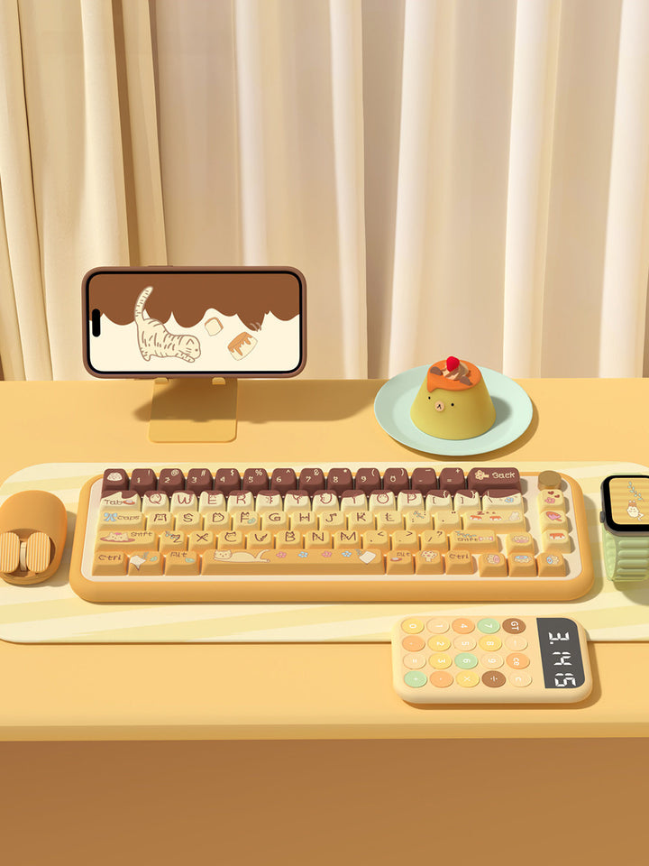 Pudding & Paws Keycaps Set for Mechanical Keyboards