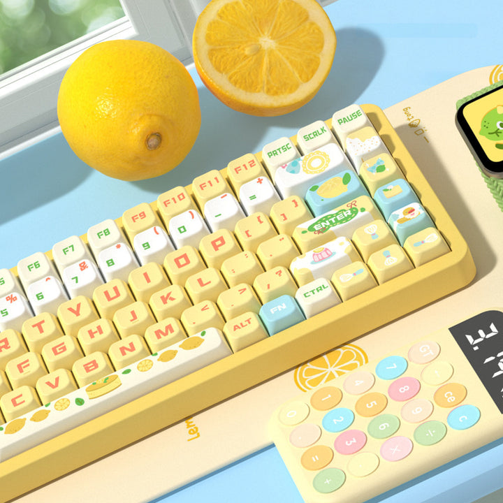 Sea Salt Lemon Cheesecake Keycaps Set for Mechanical Keyboards