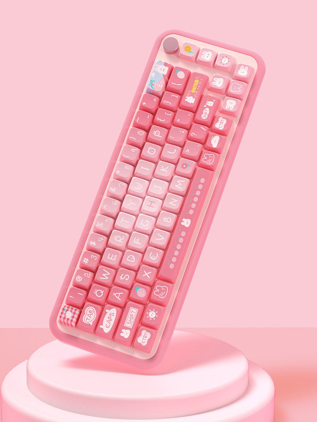 Summer Bunny Keycaps Set for Mechanical Keyboards