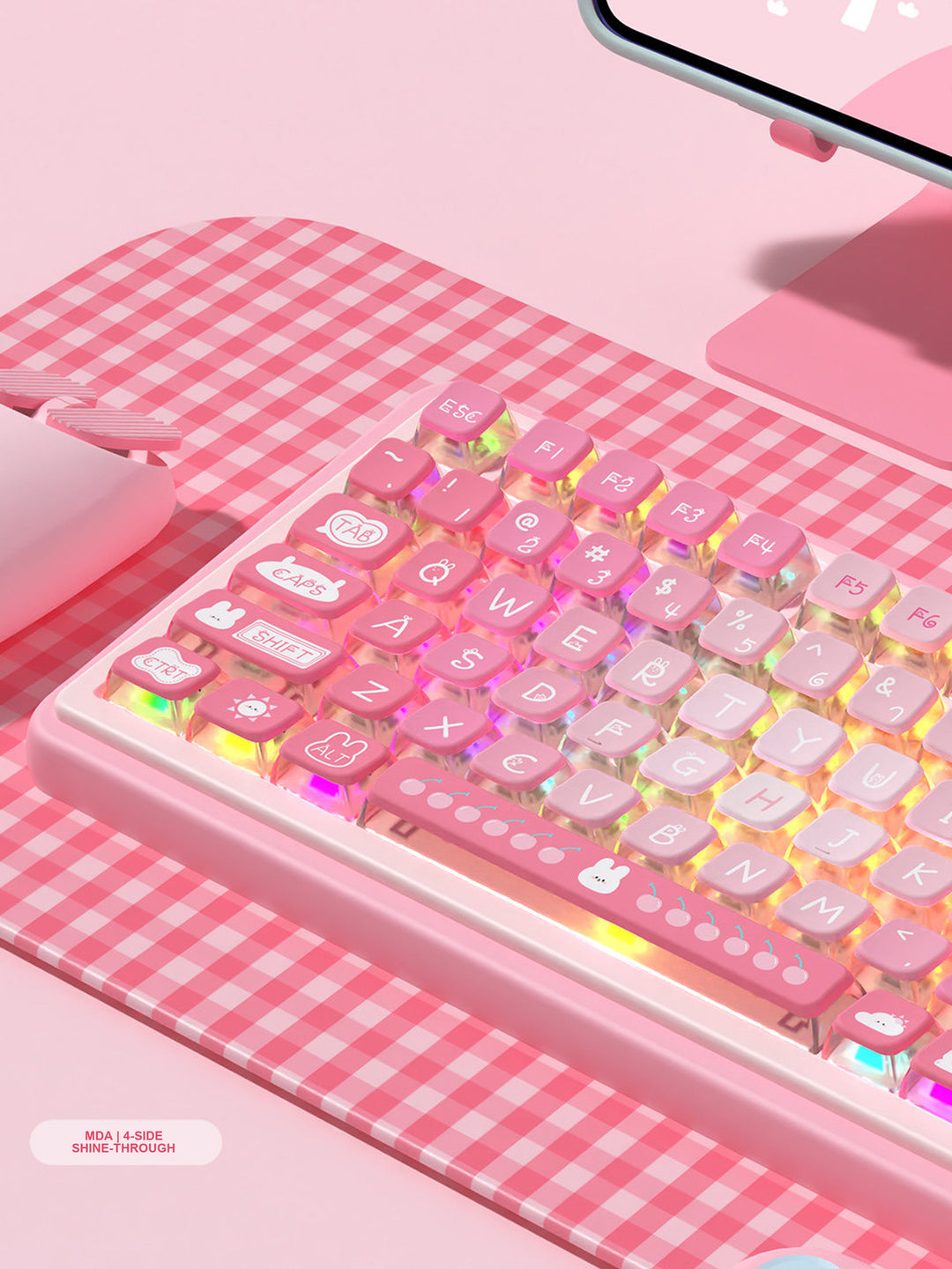 Summer Bunny Keycaps Set for Mechanical Keyboards