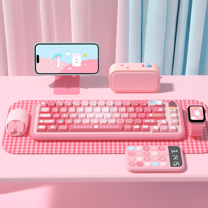 Summer Bunny Keycaps Set for Mechanical Keyboards