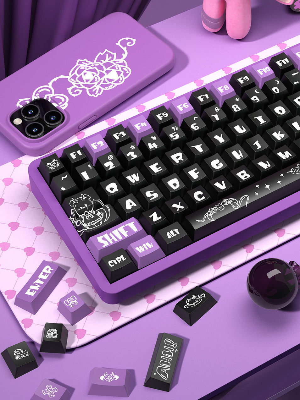 Dark Imps Keycaps Set for Mechanical Keyboards