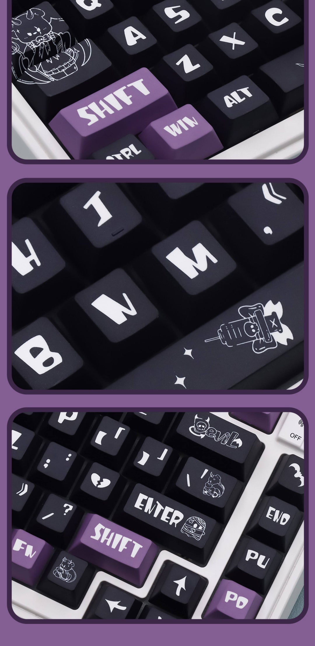 Dark Imps Keycaps Set for Mechanical Keyboards