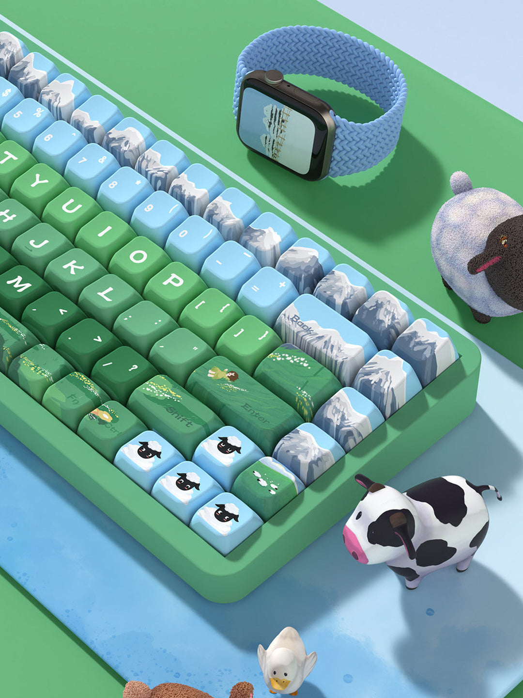 Heidi and Grandpa Keycaps Set for Mechanical Keyboards