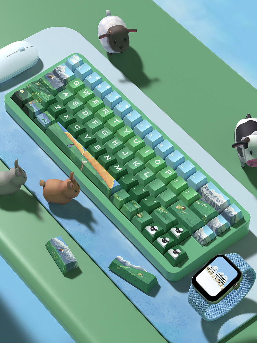 Heidi and Grandpa Keycaps Set for Mechanical Keyboards