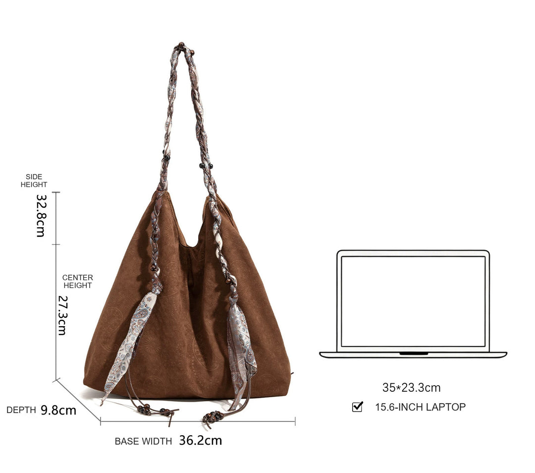 Boho Paisley Scarf Strap Hobo Bag