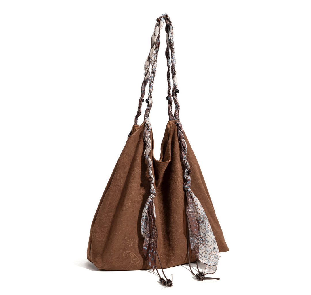 Boho Paisley Scarf Strap Hobo Bag