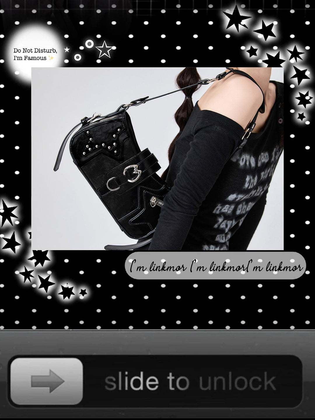Y2K Studded Star Baguette Shoulder Bag