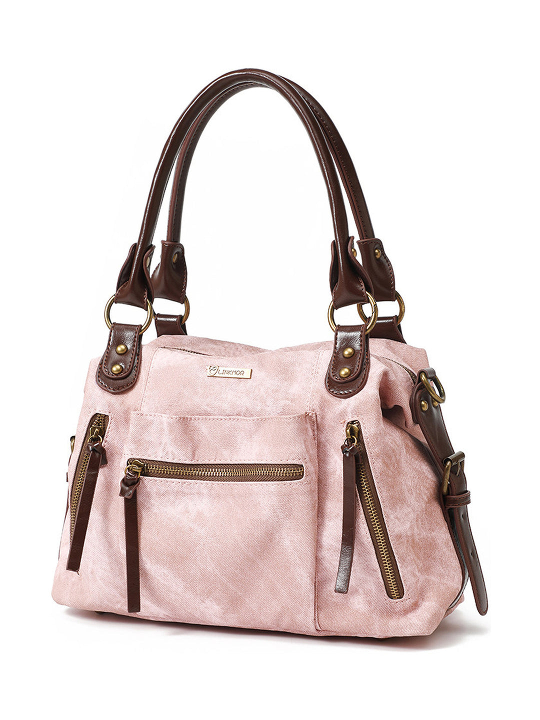 Vintage Washed-Effect Convertible Backpack Shoulder Bag