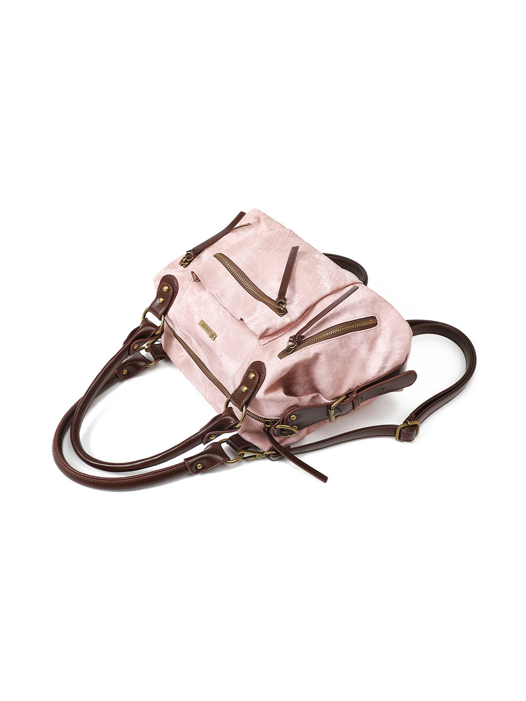 Vintage Washed-Effect Convertible Backpack Shoulder Bag