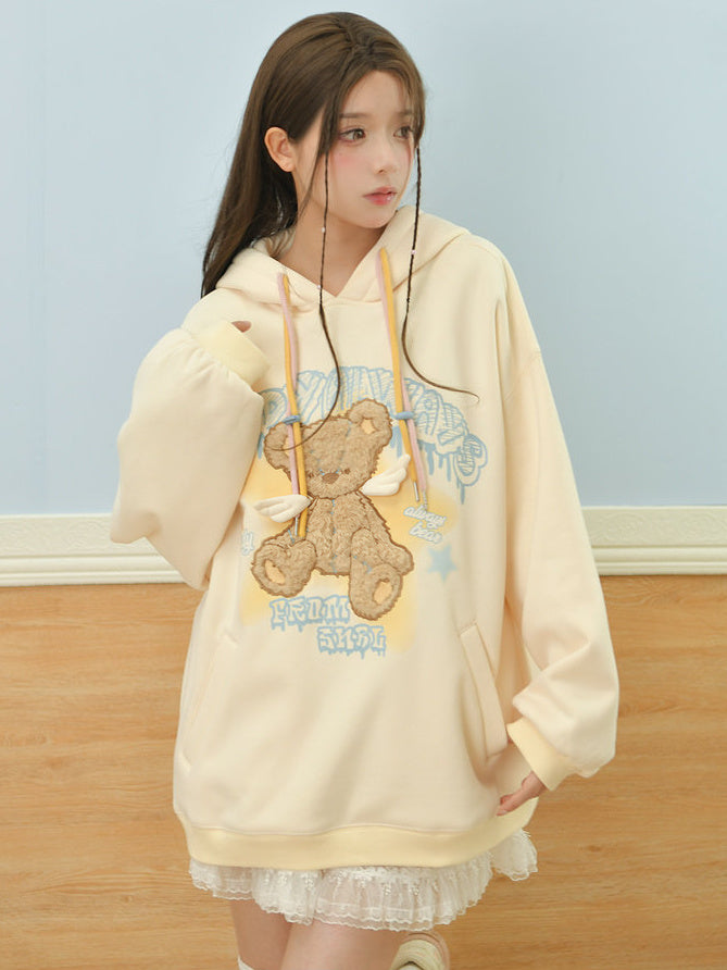 Kawaii Winged Teddy Bear Hoodie