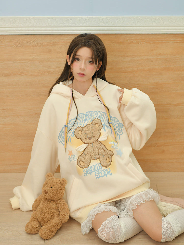 Kawaii Winged Teddy Bear Hoodie