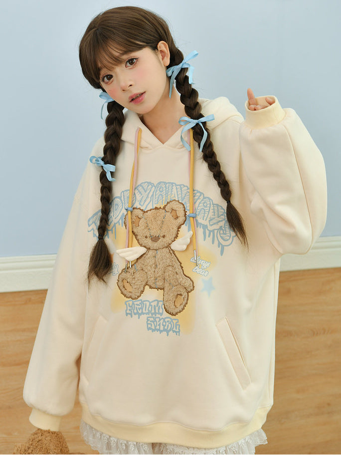 Kawaii Winged Teddy Bear Hoodie