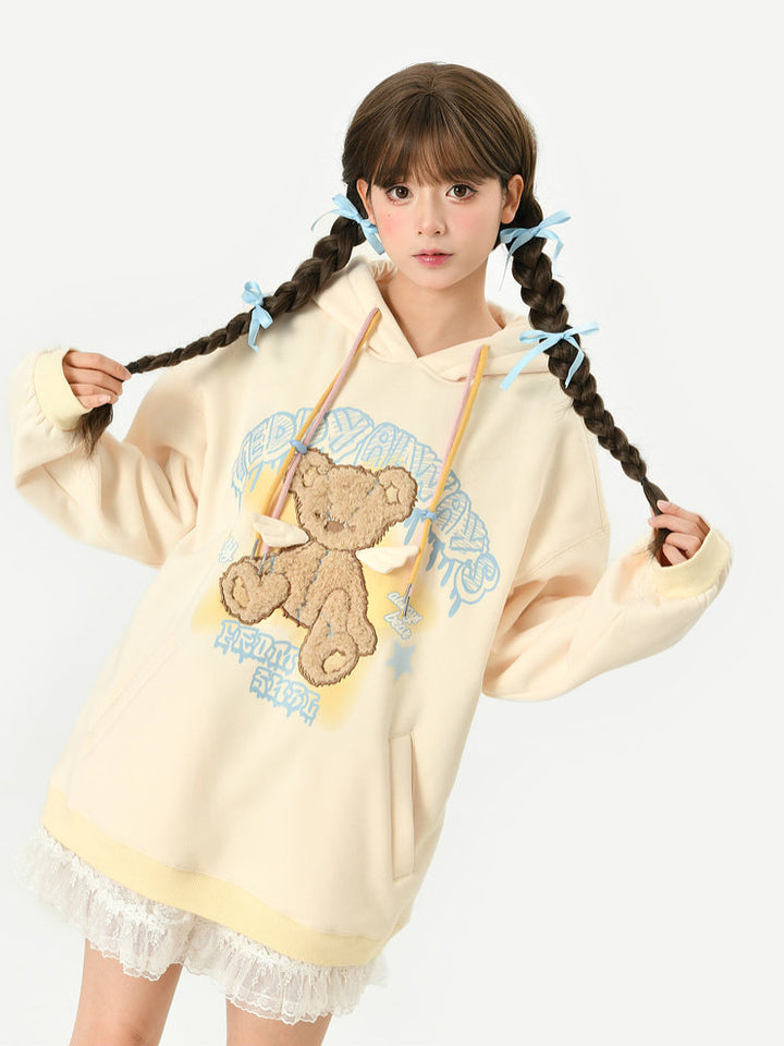 Kawaii Winged Teddy Bear Hoodie
