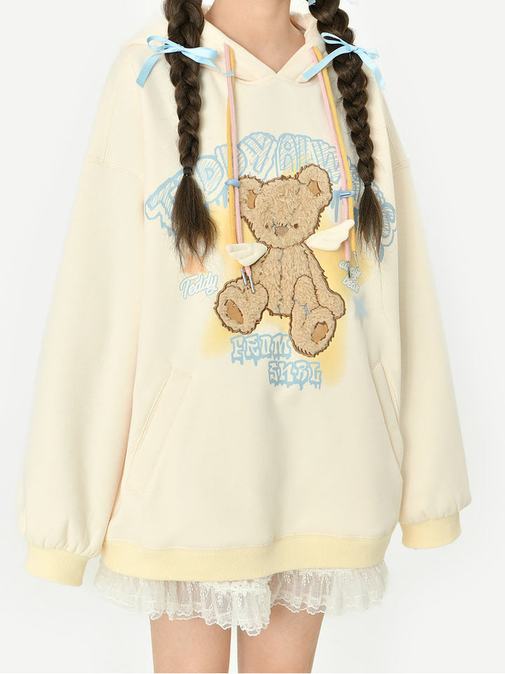 Kawaii Winged Teddy Bear Hoodie