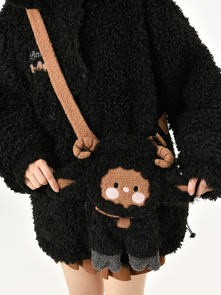 Kawaii Black Sheep Hood Jacket