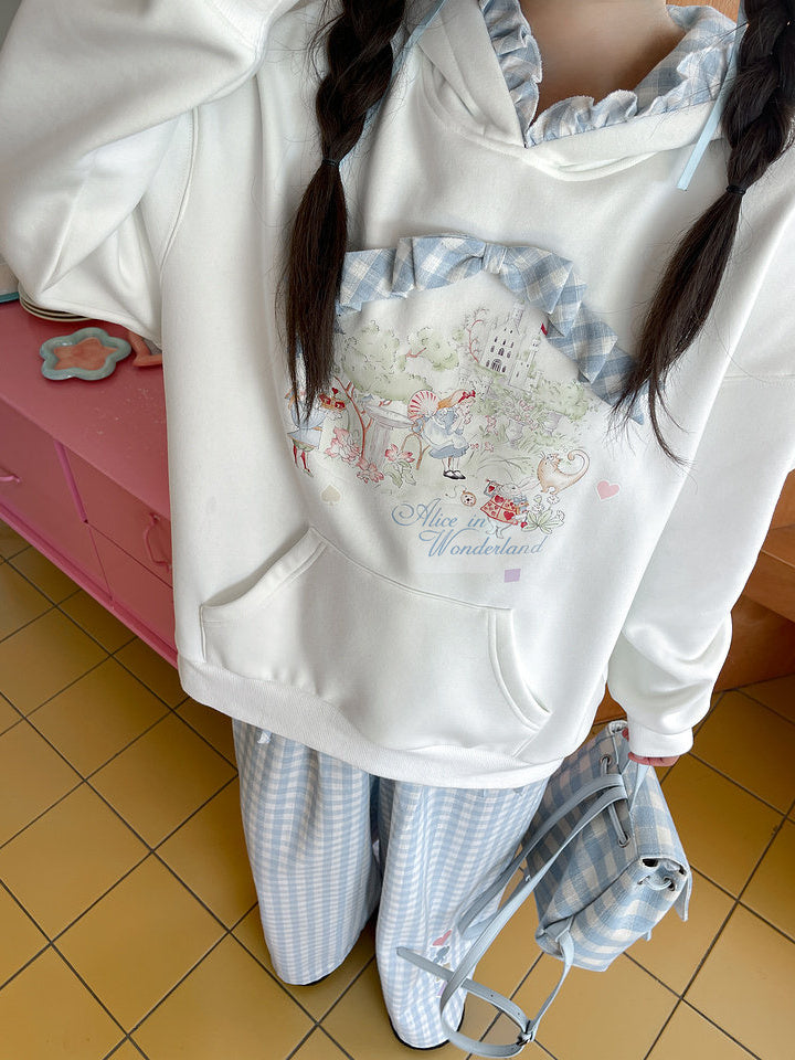 Storybook Gingham Ruffle Hoodie