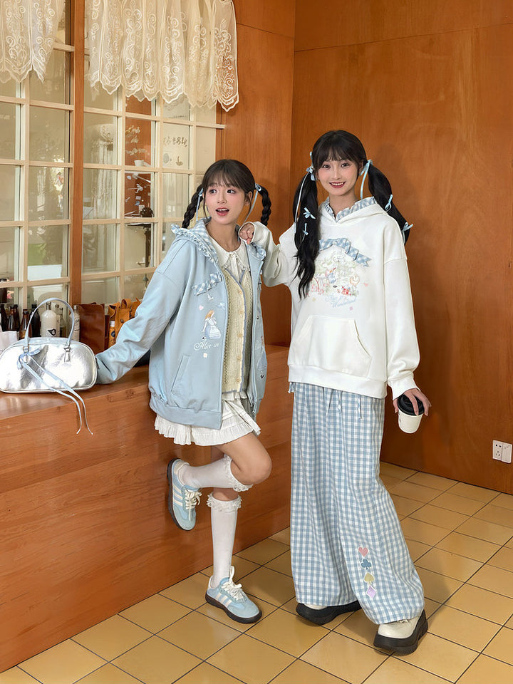 Storybook Gingham Ruffle Hoodie