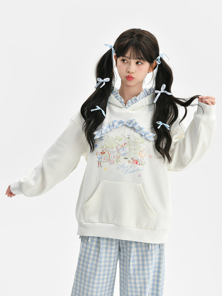 Storybook Gingham Ruffle Hoodie