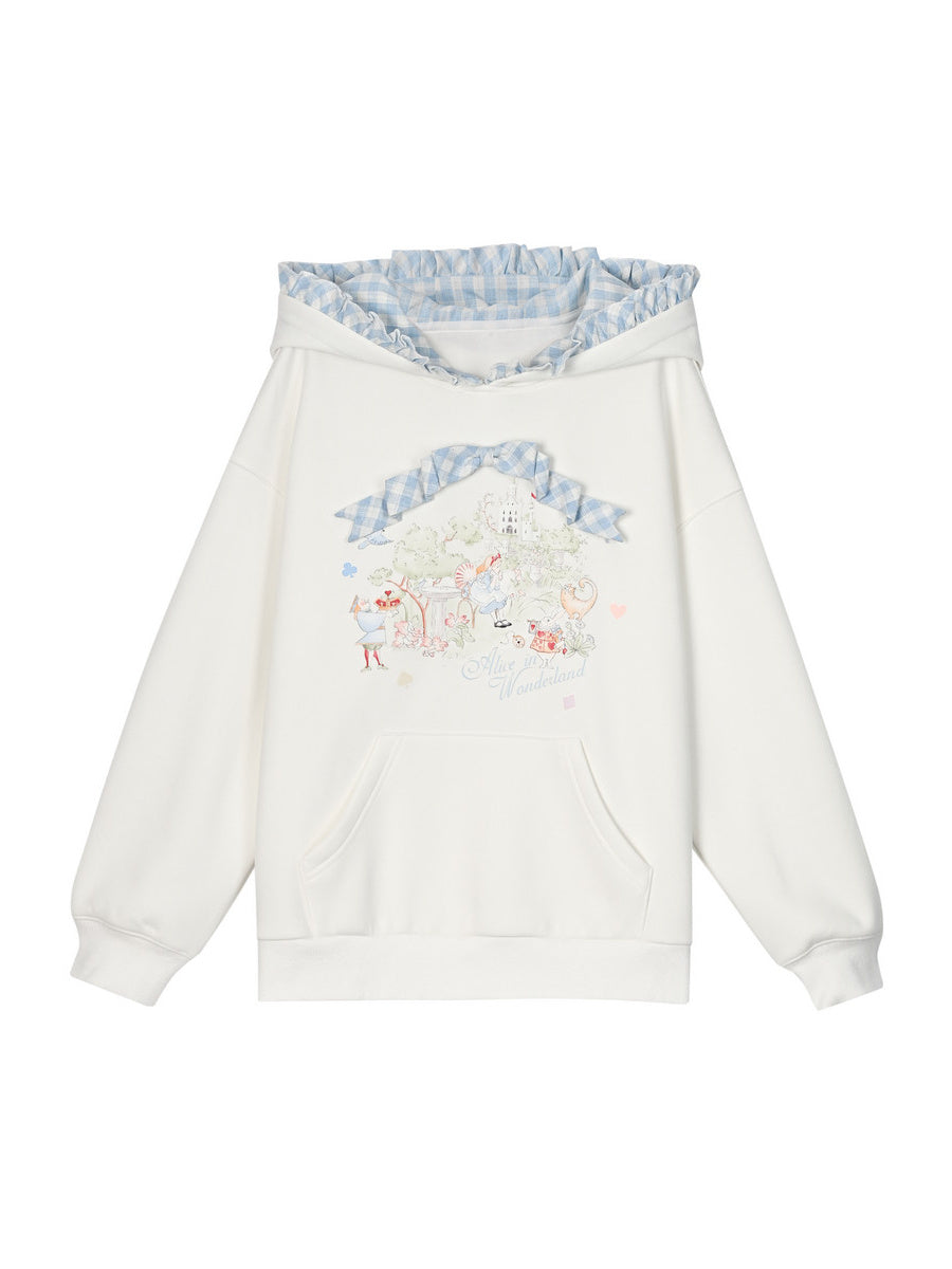 Storybook Gingham Ruffle Hoodie