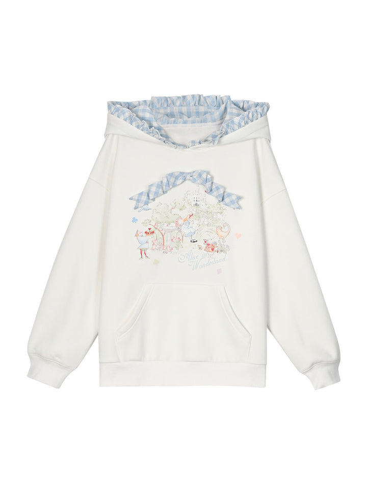Storybook Gingham Ruffle Hoodie