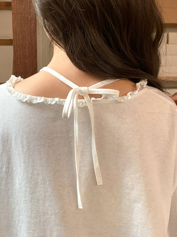 Kawaii Bonnet Lamb Graphic Long Sleeve T-Shirt