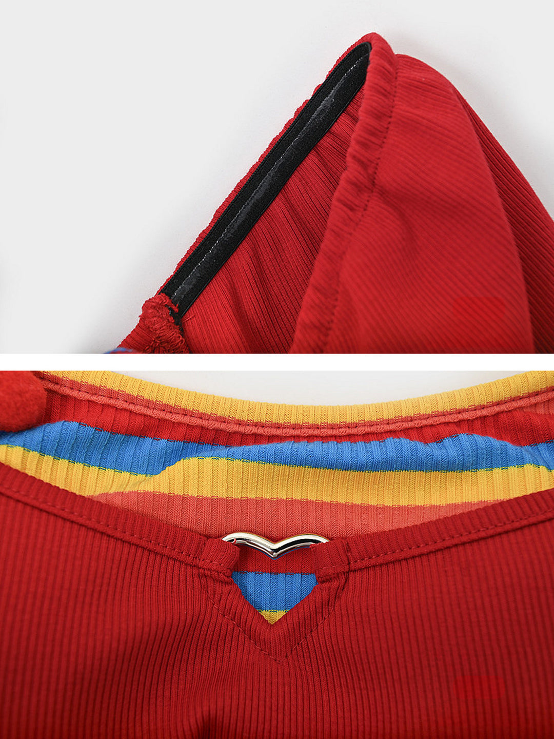Y2K Cherry Faux Layered Crop Top