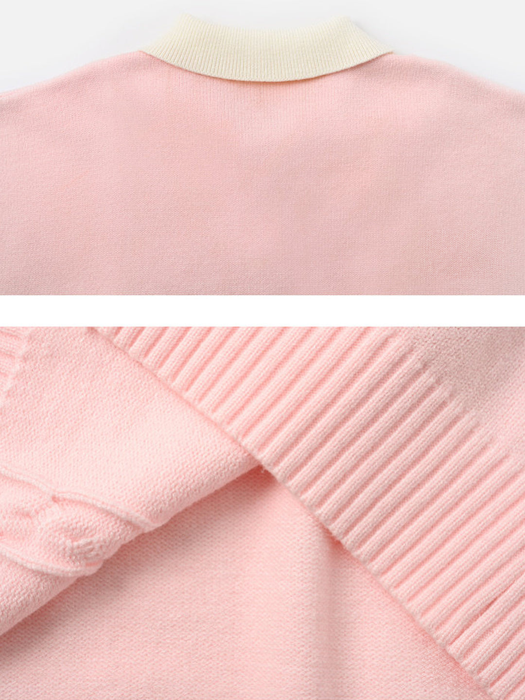 Fuzzy Cat Appliqué Knit Sweater