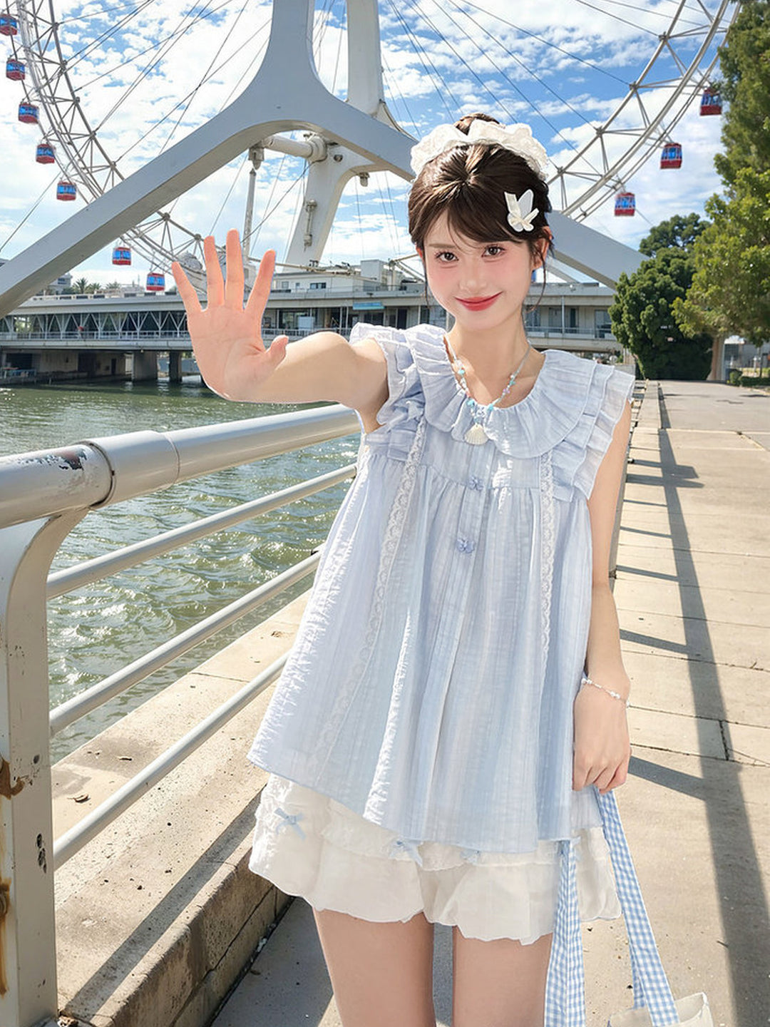 Coquette Ruffle Collar Babydoll Blouse