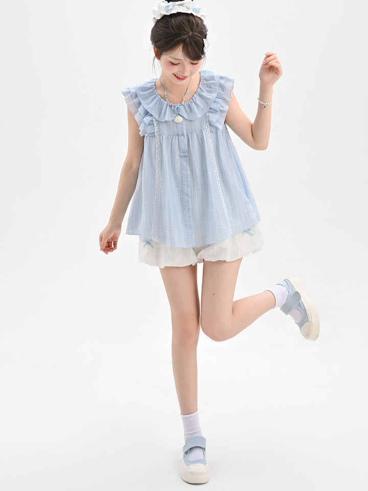 Coquette Ruffle Collar Babydoll Blouse