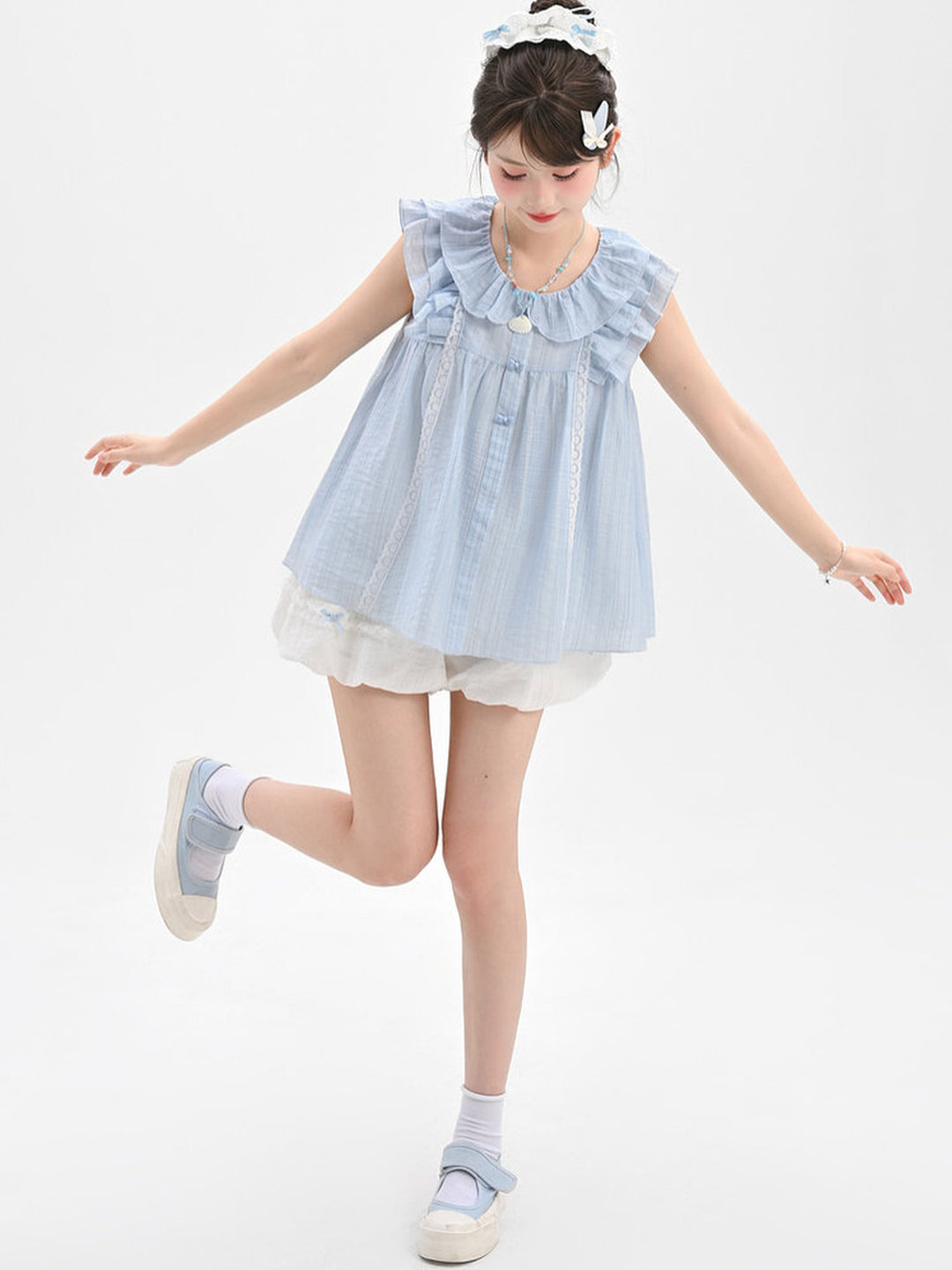 Coquette Ruffle Collar Babydoll Blouse