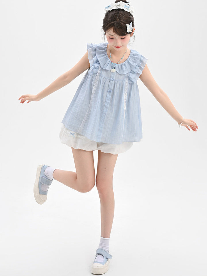 Coquette Ruffle Collar Babydoll Blouse