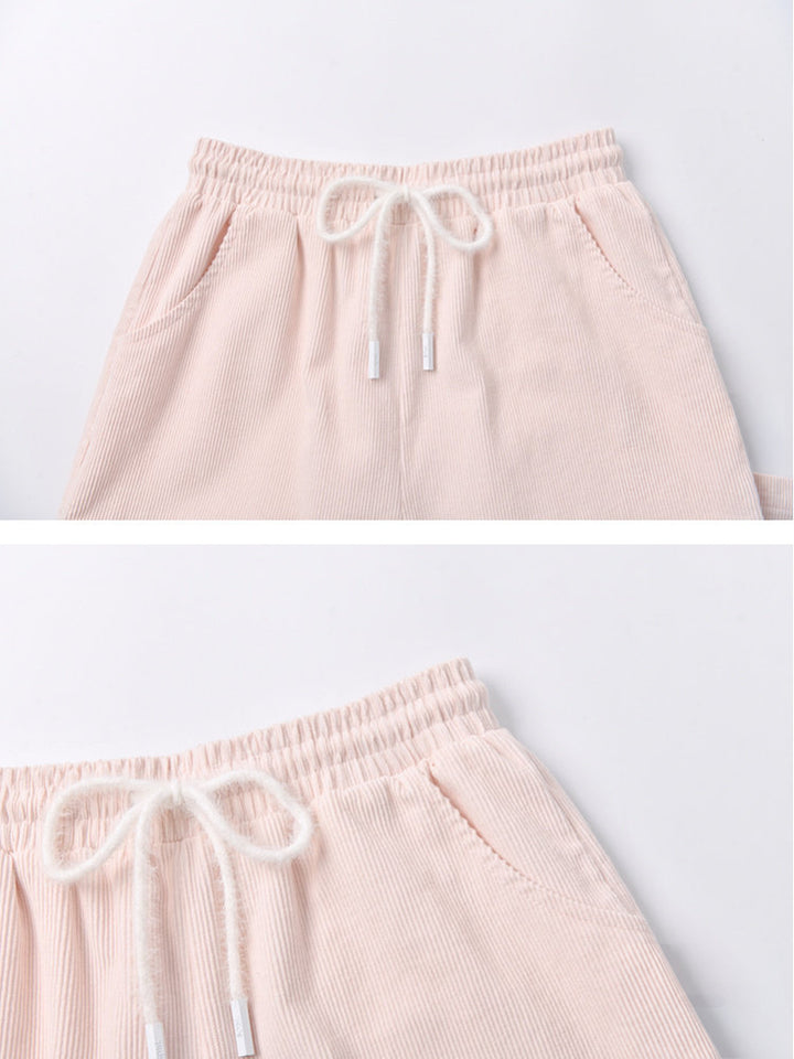 Snowman Pom-Pom Wide Leg Pants
