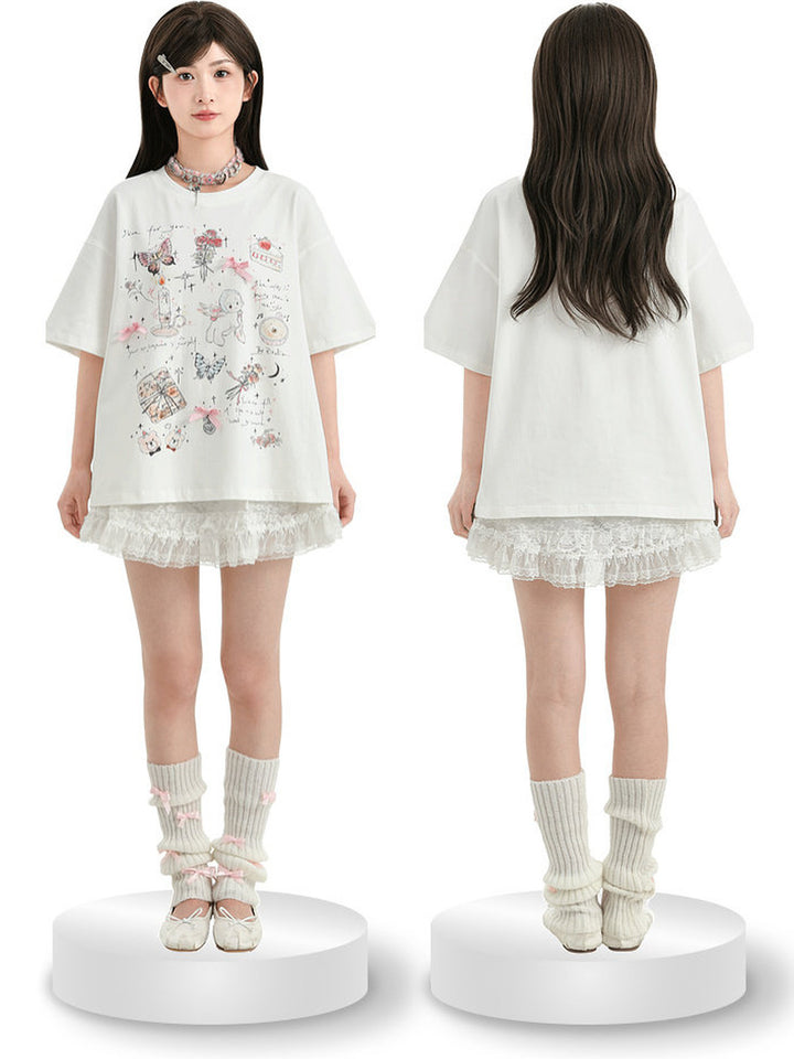 Coquette Doodle Graphic T-Shirt