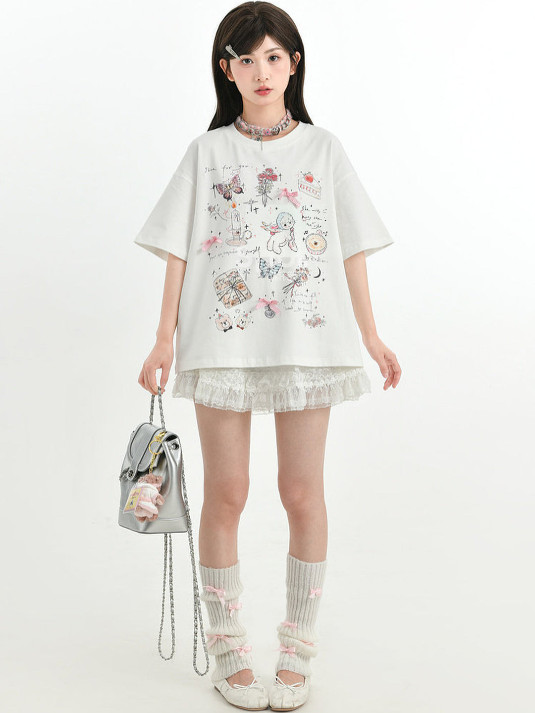 Coquette Doodle Graphic T-Shirt