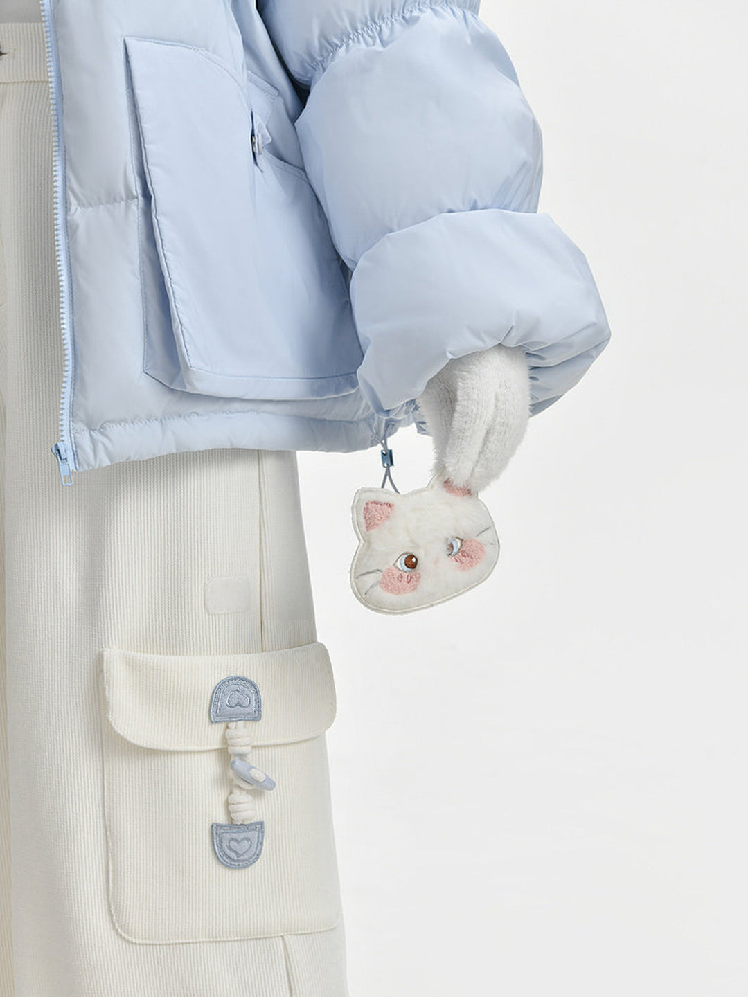 Kawaii Kitten Pocket Wide Leg Pants
