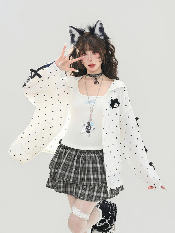 Milk Cat Appliqué Tank Top
