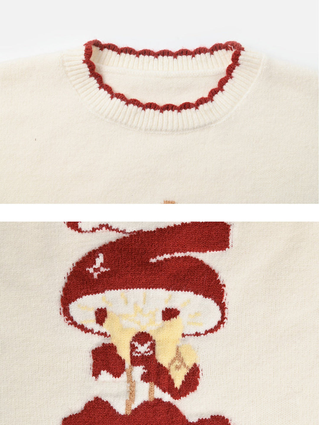 Whimsical Apple Graphic Knit Sweater