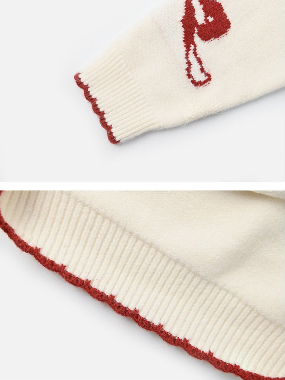 Whimsical Apple Graphic Knit Sweater
