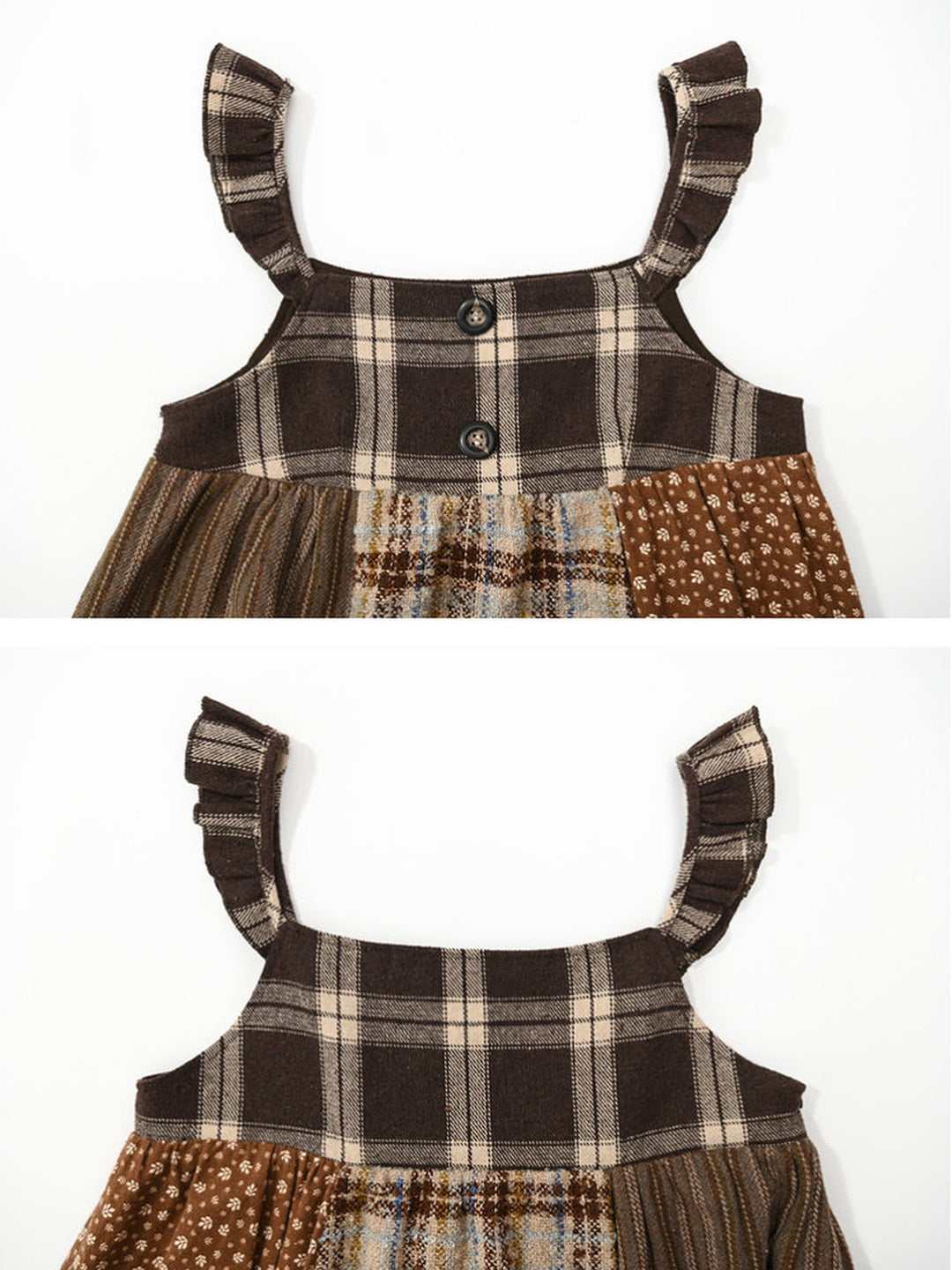 Mori Kei Patchwork Pinafore Dress