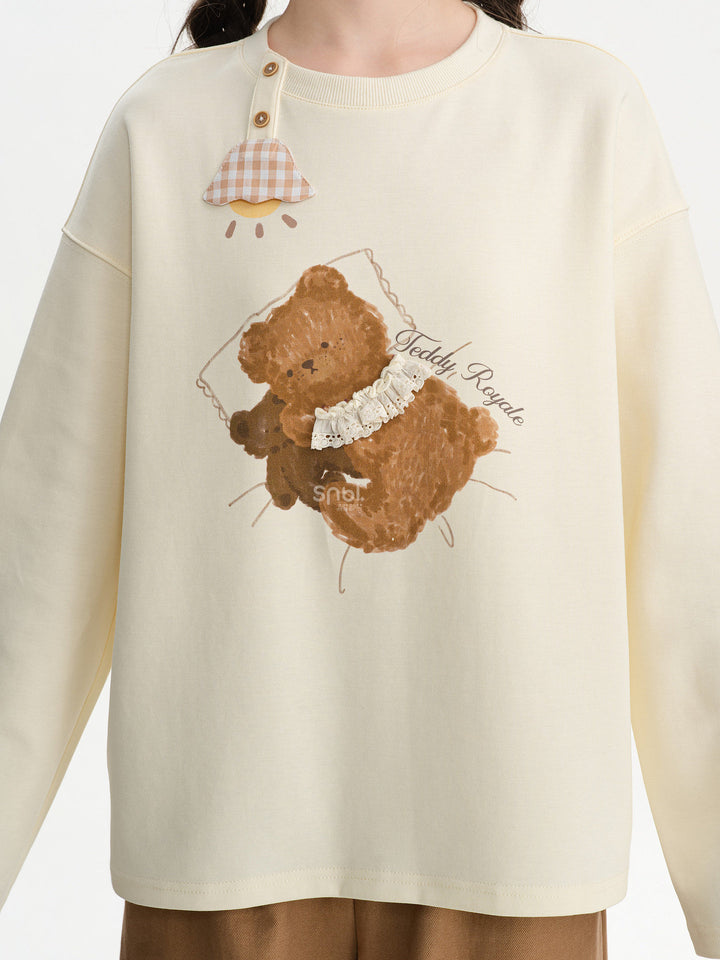 Teddy Bear Graphic Long Sleeve T-Shirt