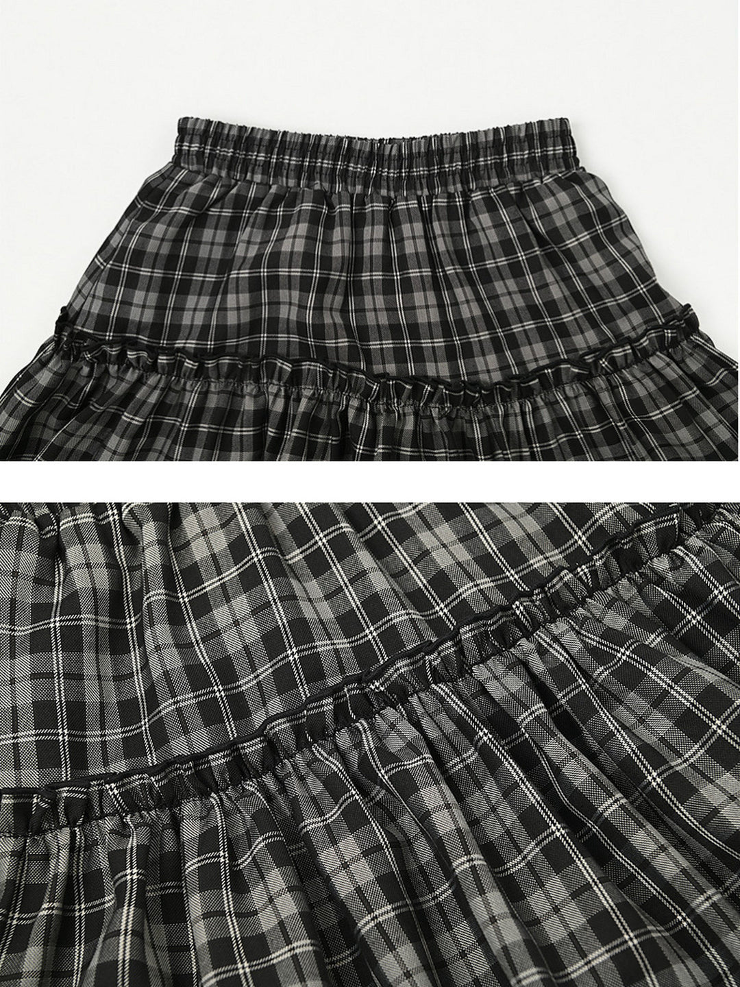 Preppy Plaid Ruffle-Trim Mini Skirt