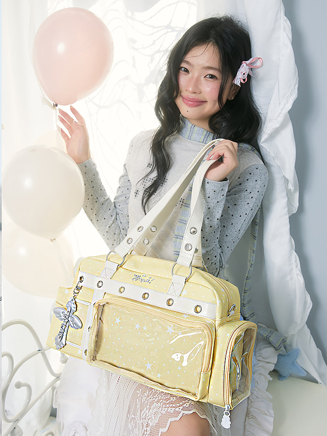 Boston Ita Bag with Clear Display Pockets