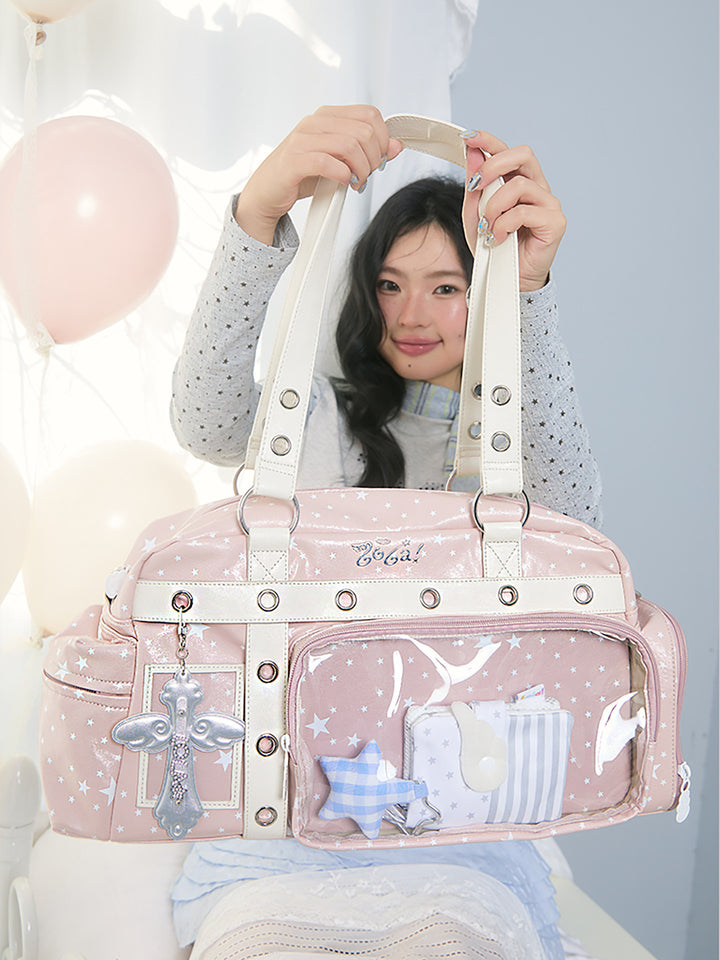 Boston Ita Bag with Clear Display Pockets