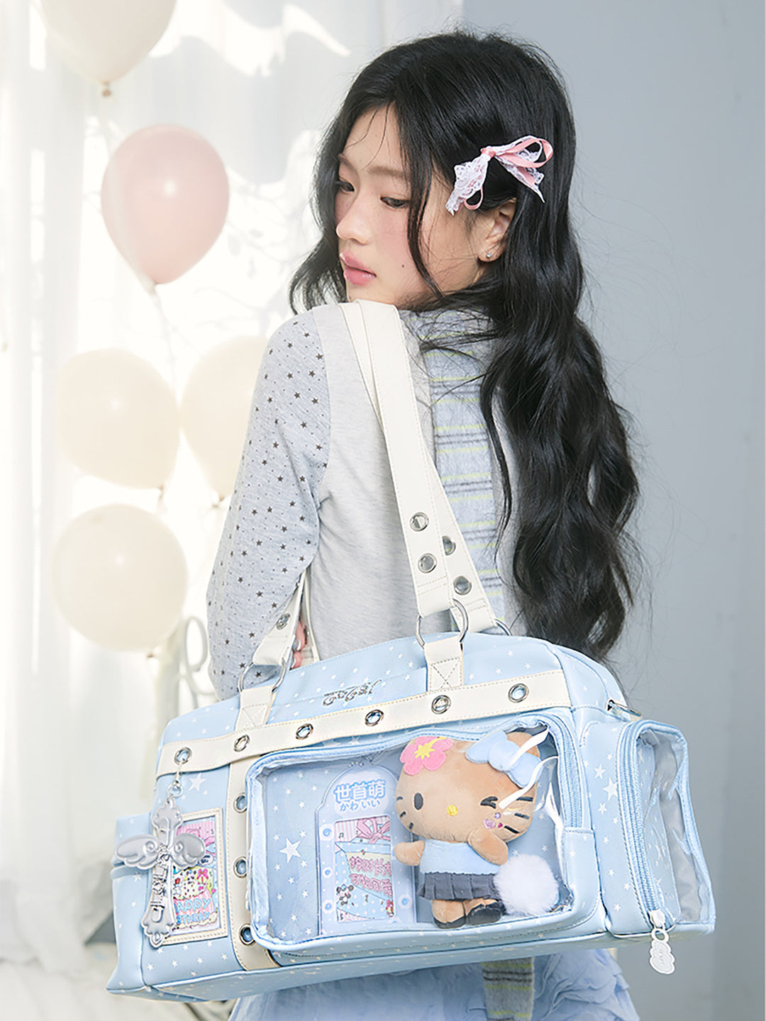 Boston Ita Bag with Clear Display Pockets