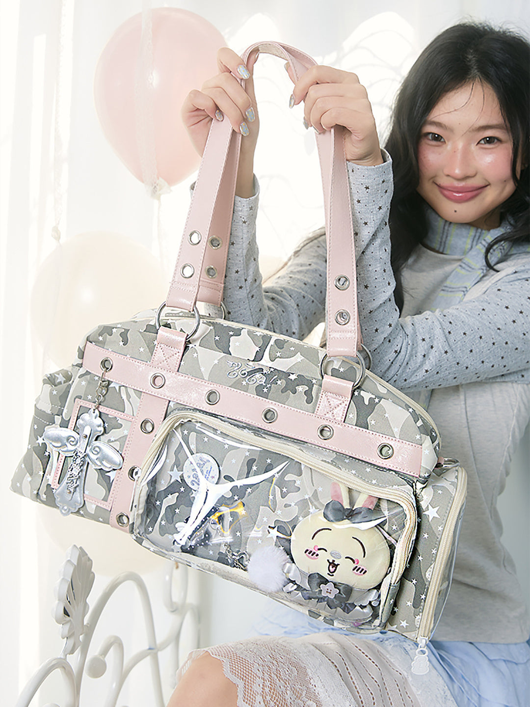 Boston Ita Bag with Clear Display Pockets