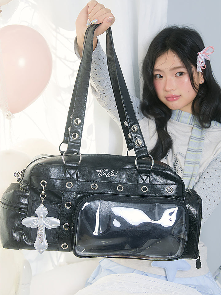 Boston Ita Bag with Clear Display Pockets