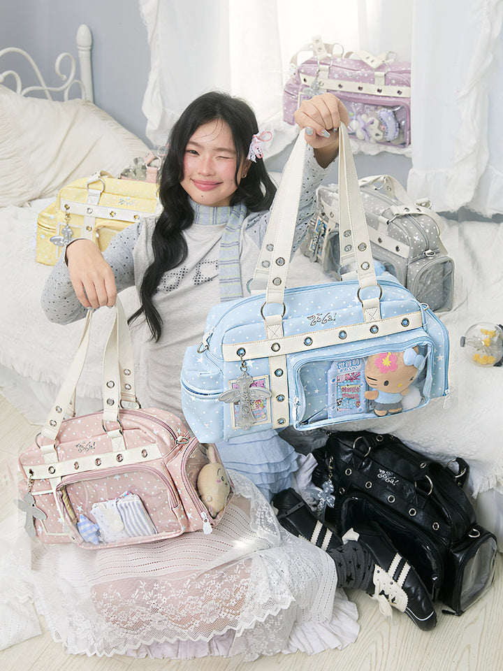 Boston Ita Bag with Clear Display Pockets