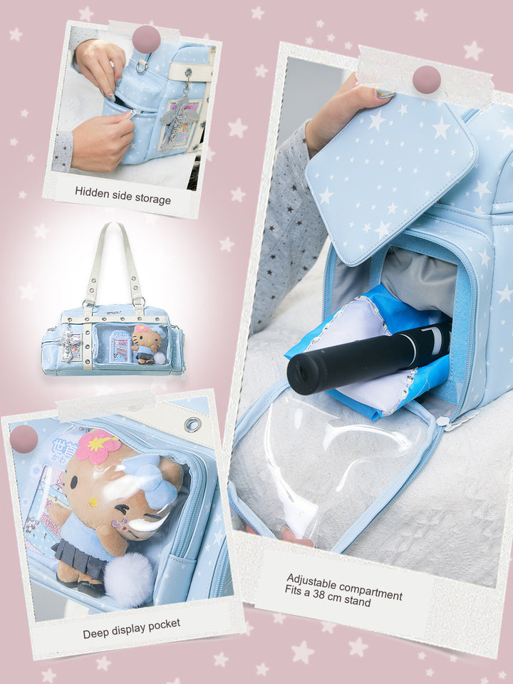 Boston Ita Bag with Clear Display Pockets