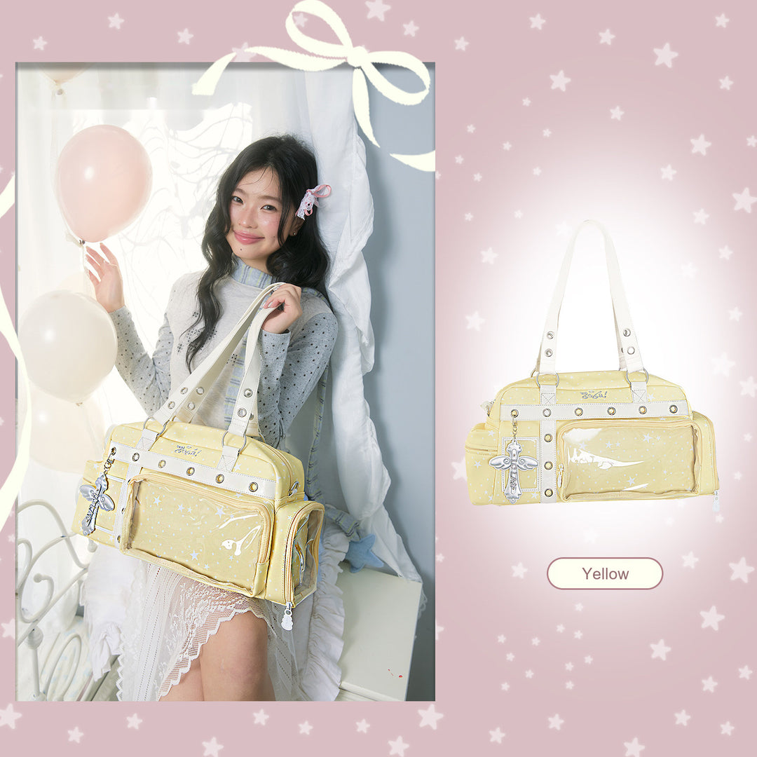 Boston Ita Bag with Clear Display Pockets